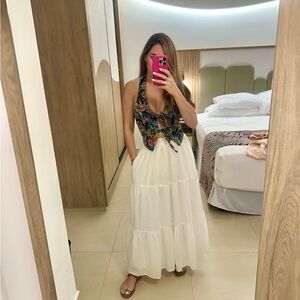 Vici Cream Maxi Skirt